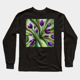 Orchid mural Art Long Sleeve T-Shirt